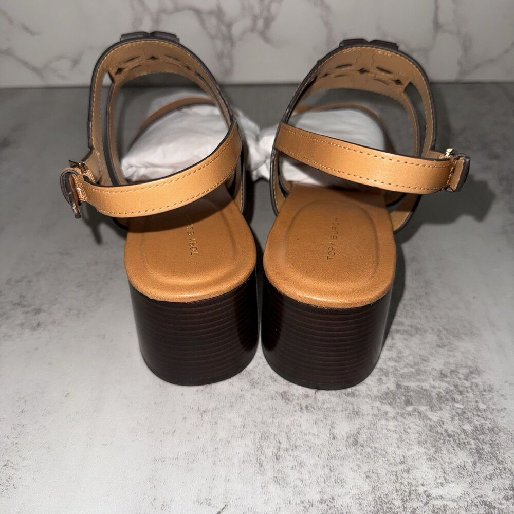 Tory Burch Ines Sandal 55mm Camello Calf Leather $325 MSRP - Picture 8 of 14